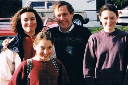Sue Neill-Fraser with Bob Chappell and her two daughters.