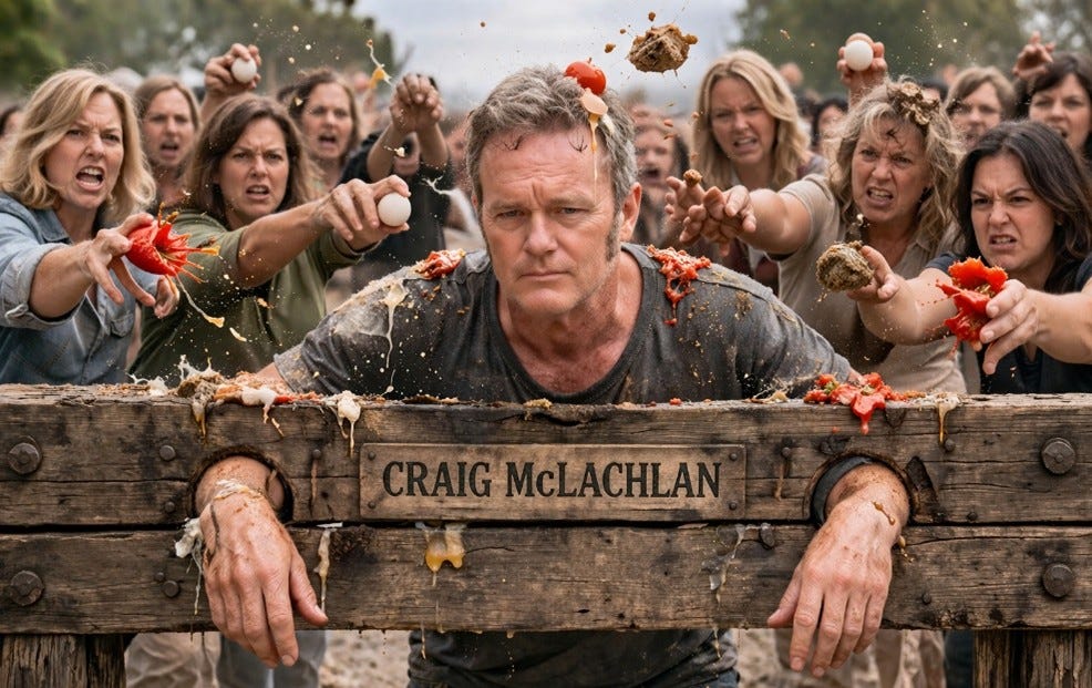 Craig McLachlan under siege